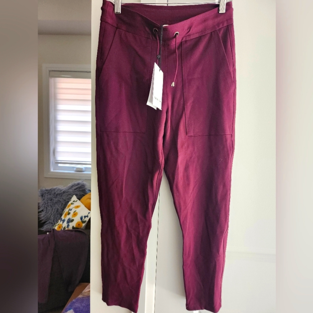 Maxime Zeaberg Woman's Casual Pants Maroon Burgundy Size 0